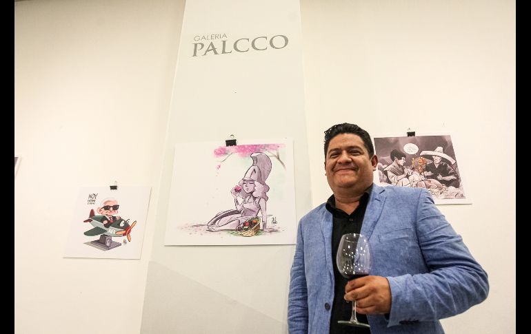 Qucho agradeció la apertura de PALCCO para exponer su obra, un total de 26 cartones publicados durante los últimos 4 años. EL INFORMADOR / H. Figueroa