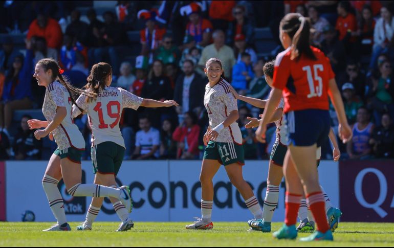 México venció por la mínima diferencia a Costa Rica con gol de la jugadora rojiblanca Dana Sandoval. IMAGO7.