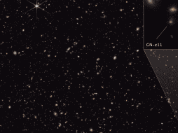 Utilizando Webb, el equipo también halló indicios de elementos químicos ionizados que normalmente se observan cerca de agujeros negros supermasivos en curso de crecimiento. ESPECIAL / NASA / ESA / CSA