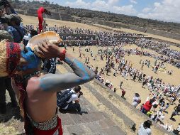 En México entre el 20 y 21 de marzo, varios turistas deciden recibir el equinoccio de primavera en algunas zonas arqueológicas, como Teotihuacán, Chichén Itzá y Monte Albán para ver el ascenso del Sol sobre las pirámides. SUN/ J. Alvarado.