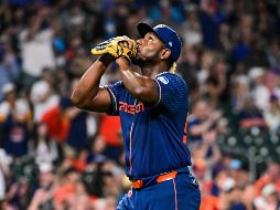 Aunque muy pocos lo tenían en la órbita hasta antes de este lunes, Ronel Blanco se ha convertido en el pitcher sensación de las Grandes Ligas. AFP / L. Riely