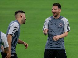 Lionel Messi participó con normalidad en el entrenamiento de ayer en suelo neoleonés. EFE/M. Sierra