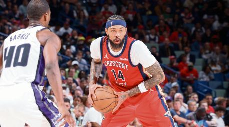 Brandon Ingram (#14) fue el mejor anotador de Nueva Orleans. AFP/J. Haynes