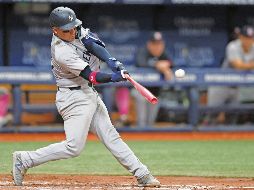 José Treviño conectó dos de los cinco cuadrangulares de los Yankees. AFP