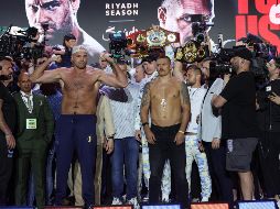 La fuerza bruta de Fury chocará con la técnica y velocidad de Usyk. EFE/A. Haider