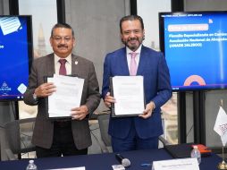 La firma del convenio se llevó a cabo en las instalaciones de la Plataforma Abierta de Innovación y Desarrollo Jalisco (Plai). ESPECIAL