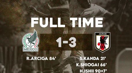 Fue con marcador final de 3-1 que el equipo dirigido por Ricardo Cadena cayó ante el cuadro nipón. ESPECIAL / Selección Mexicana