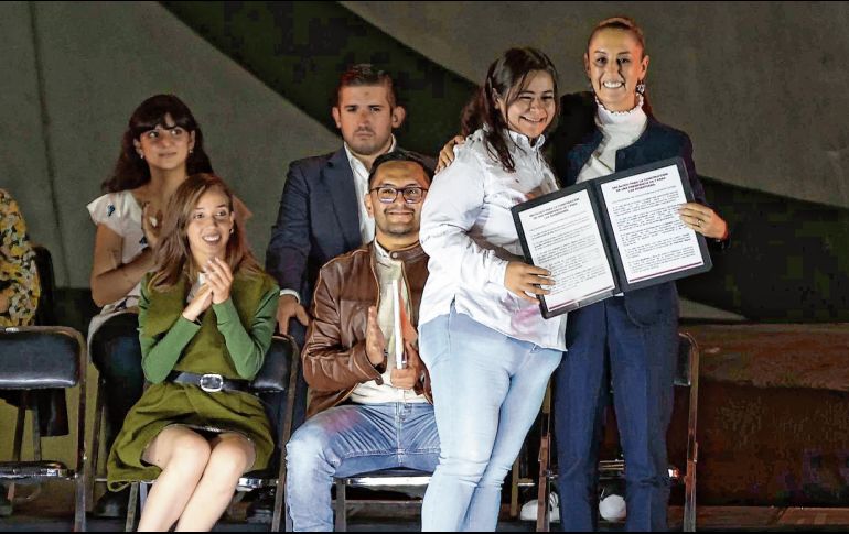 Claudia Sheinbaum asistió como invitada especial al evento “Jóvenes: el corazón de la transformación”. EL UNIVERSAL