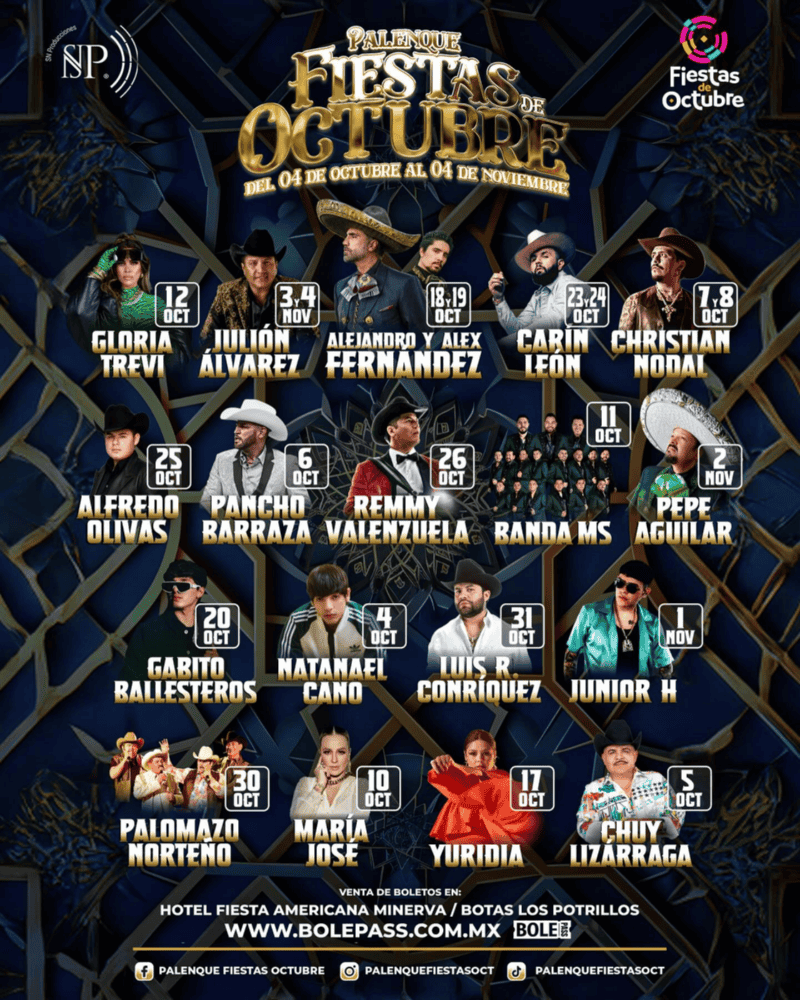 ESPECIAL / Facebook Palenque Fiestas de Octubre 