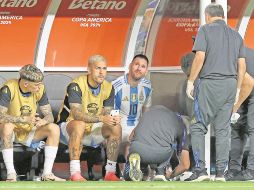 Messi no terminó la Final de la Copa América. AFP/C. Triballeau