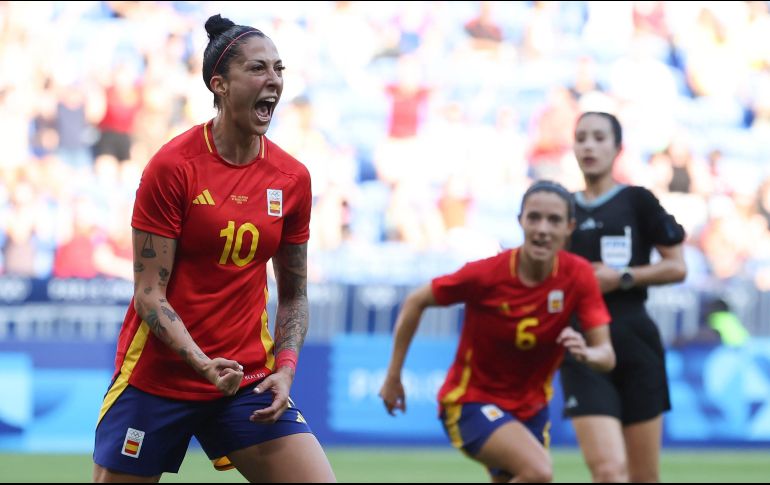 Jennifer Hermoso comenzó la remontada española. EFE/K. Huesca