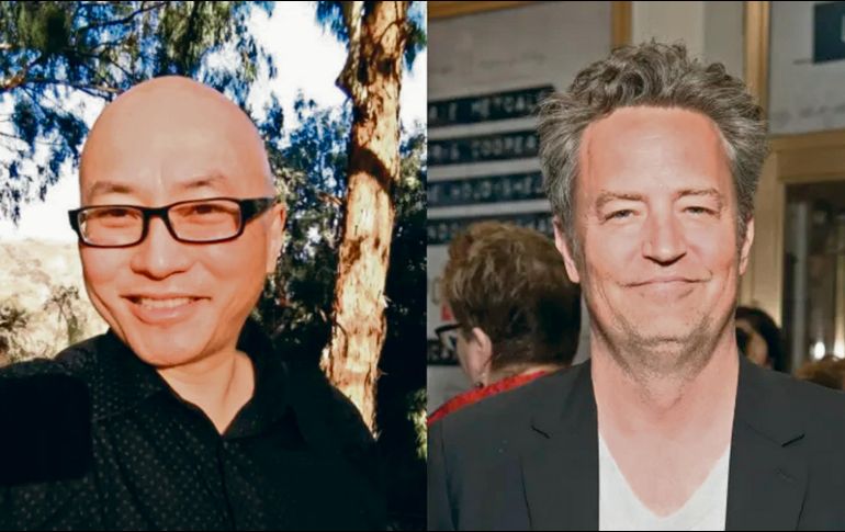 Kenny Iwamasa (izquierda) es el asistente del actor Matthew Perry. ESPECIAL