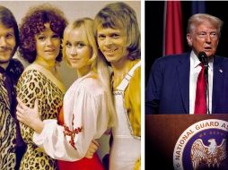 ABBA y su representante legal solicitaron de inmediato que se baje y se eliminen los contenidos en los que su música aparece acompañada por el candidato a la presidencia Donald Trump. ESPECIAL / X: @ABBA / AP / Carolyn Kaster