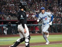 Shohei Ohtani logró dos robos de base ayer para llegar a 46 en la campaña. AP/R. Scuteri