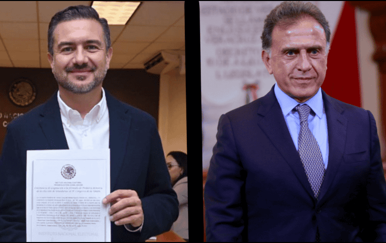 El suplente de Márquez (i) en el Senado es su padre, el exgobernador de Veracruz Miguel Ángel Yunes Linares (d), cuya familia ha sido señalada en múltiples ocasiones por irregularidades y presuntos actos de corrupción. SUN / NTX / ARCHIVO