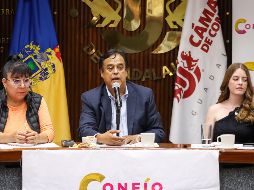 Los diferentes dirigentes asistentes a la reunión, también hicieron un llamado a que se respete el triunfo electoral en Jalisco de Pablo Lemus. EL INFORMADOR / H. FIGUEROA