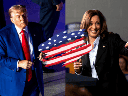 Kamala Harris y Donald Trump se estrecharon la mano fraternalmente en homenaje a las víctimas del 11-S y mantuvieron una breve conversación. EFE/ ARCHIVO/ ESPECIAL/ CANVA