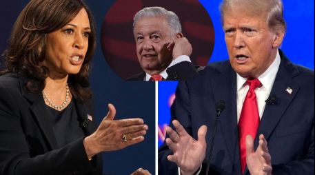 López Obrador celebró que en el debate entre los candidatos presidenciales de Estados Unidos, Kamala Harris y Donald Trump trataron con respeto a México. AP/ SUN/ ARCHIVO