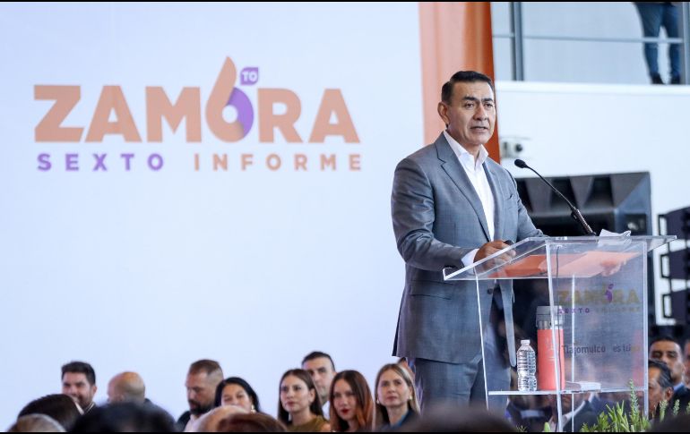 Salvador Zamora su sexto informe de gobierno como presidente municipal de Tlajomulco de Zúñiga. EL INFORMADOR / H. Figueroa