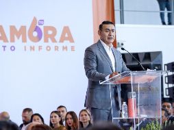 Salvador Zamora su sexto informe de gobierno como presidente municipal de Tlajomulco de Zúñiga. EL INFORMADOR / H. Figueroa