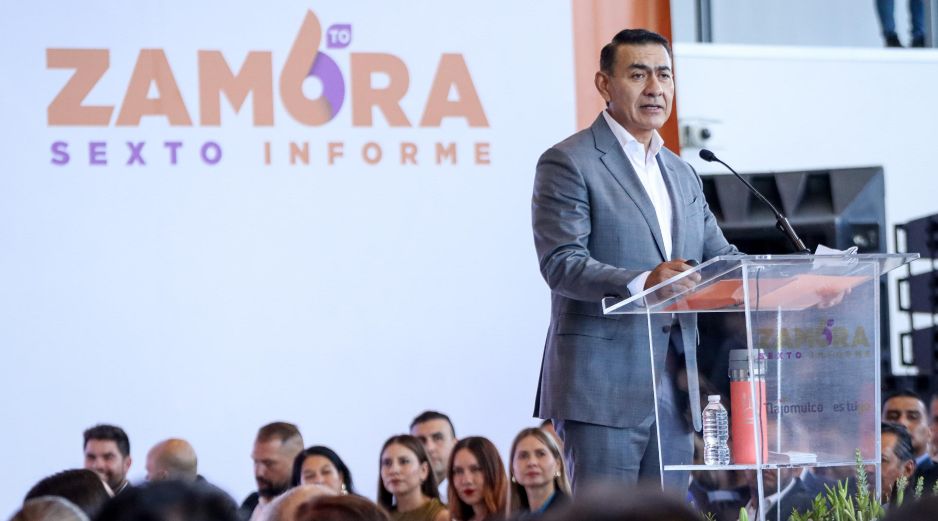 Salvador Zamora su sexto informe de gobierno como presidente municipal de Tlajomulco de Zúñiga. EL INFORMADOR / H. Figueroa