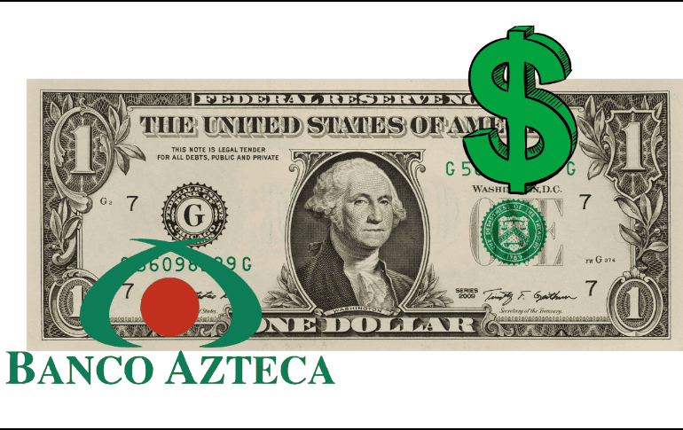 Así se cotiza el dólar el día de hoy lunes 16 de septiembre de 2024 en Banco Azteca. ESPECIAL/ CANVA