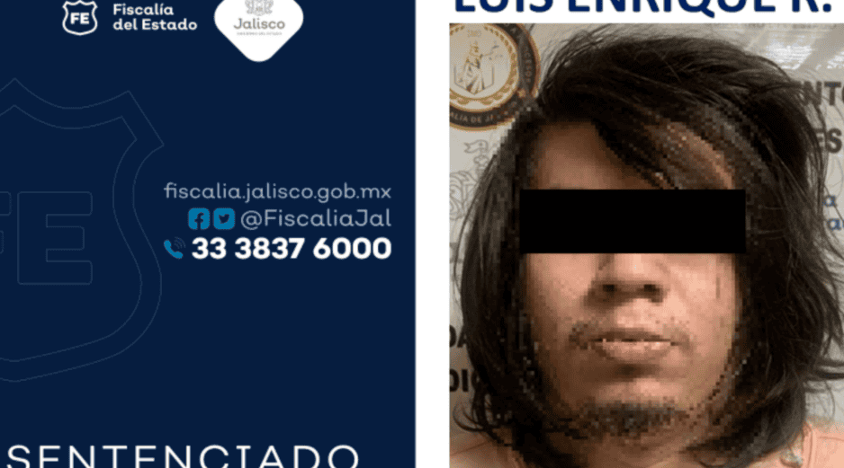 La sentencia contra Luis Enrique R. es por el feminicidio de Gabriela, luego de que se negó a ser su novia. ESPECIAL/FISCALÍA DE JALISCO