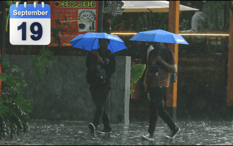 Compartimos contigo la lista de estados que se verán afectados por lluvias que van de puntuales muy fuertes a puntales intensas. EL INFORMADOR/ARCHIVO