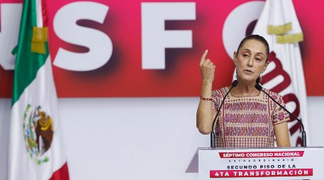 Sheinbaum recordó que la primera comunidad que visitó junto al presidente López Obrador fue precisamente San Juan de Sabinas. EFE/M.Guzmán.