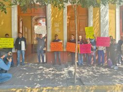 Trabajadores del Centro INAH Jalisco expresan sus demandas. CORTESÍA