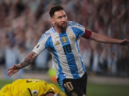 Messi amplió a 112 su marca como artillero histórico de Argentina. EFE/L. Gozález
