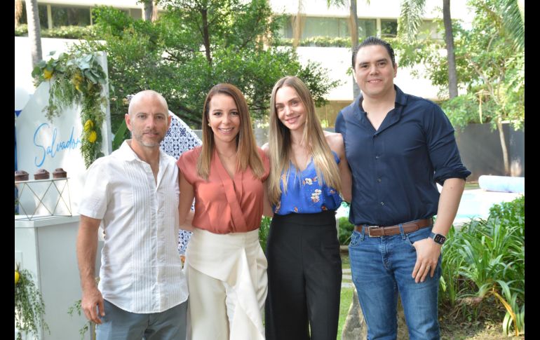 Memo Casilla, Clau Arias, Marcela Cordoba y Pedro Lara. GENTE BIEN JALISCO/ M. Rached