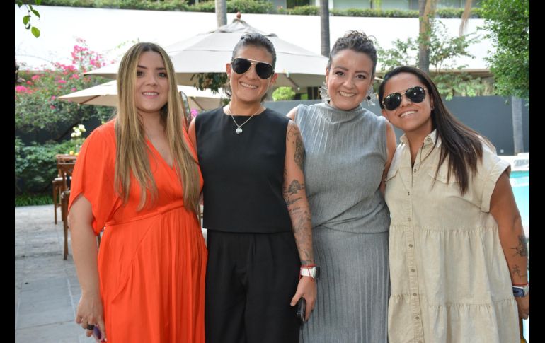 Irene Gamboa, Nadia Nahed, Adriana Pieza y Joe Palacios. GENTE BIEN JALISCO/ M. Rached