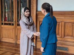 La activista pakistaní Malala Yousafzai visitó este jueves 24 de octubre la Casa Azul Museo Frida Kahlo. X/ @museofridakahlo. X/ @Claudiashein.