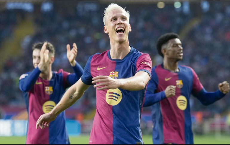 Dani Olmo regresó después de superar una lesión y lo hizo anotando un doblete. EFE