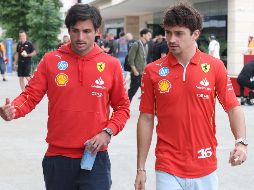Tras cuatro años como compañeros, Leclerc y Sainz se separarán en 2025. EFE/EPA/A. Haider
