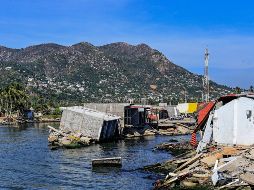 Así se ve aún una zona afectada por el paso de los huracanes John y Otis, en el balneario de Acapulco, Guerrero (México). EFE/ D. Guzmán