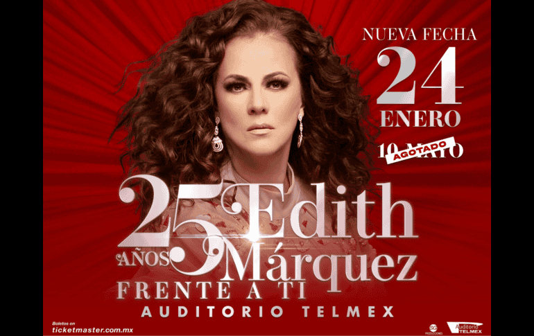 Edith Márquez celebra sus 25 años de carrera con 2 fechas en el Auditorio Telmex