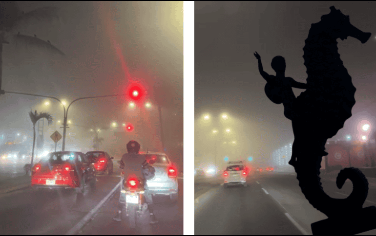 El pronóstico del clima ya anticipaba la posibilidad de  bancos de niebla al amanecer en zonas costeras de Jalisco y, finalmente, sucedió en Puerto Vallarta. EL INFORMADOR / J. Graciano
