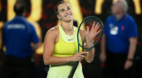 Aryna Sabalenka disputará su tercera final consecutiva en Melbourne. EFE/J. Carrett