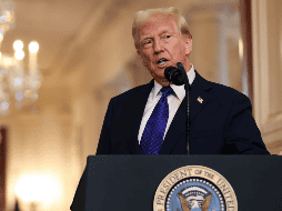 Donald Trump hizo el anuncio justo antes de firmar la Ley Laken Riley, la primera legislación aprobada bajo su administración. EFE / S. Corum