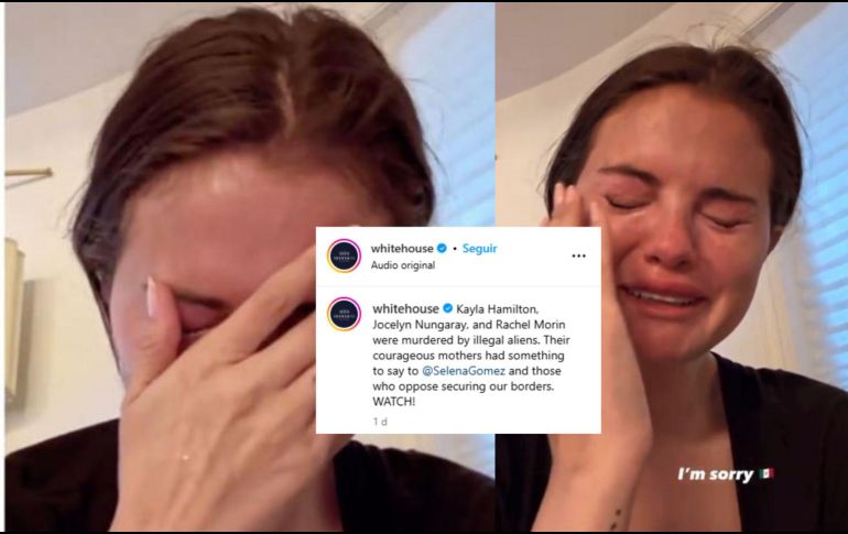 Lo que comenzó como un mensaje de empatía hacia los migrantes que han sido perjudicados por las políticas de Trump, se transformó en un intento de revivir el discurso que el expresidente ha utilizado desde su campaña para la Casa Blanca, en el que los migrantes son considerados criminales. INSTAGRAM/selenagomez/whitehouse