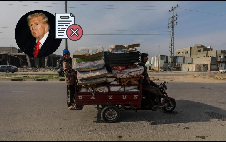 Países árabes se oponen a plan de desplazamiento de palestinos a sus territorios. EFE / EPA / MOHAMMED SABER