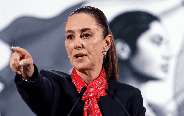 la Presidenta Claudia Sheinbaum expresó que espera el anuncio oficial ante el incremento del 25 % en los aranceles al acero y al aluminio por parte del gobierno de EU. EFE/ M. Guzmán