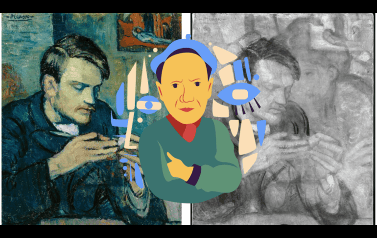 Un retrato inédito de Pablo Picasso de una mujer misteriosa fue descubierto por conservadores del Instituto de Arte Courtauld de Londres gracias a una tecnología de rayos X e infrarrojos. EFE/ Colección 