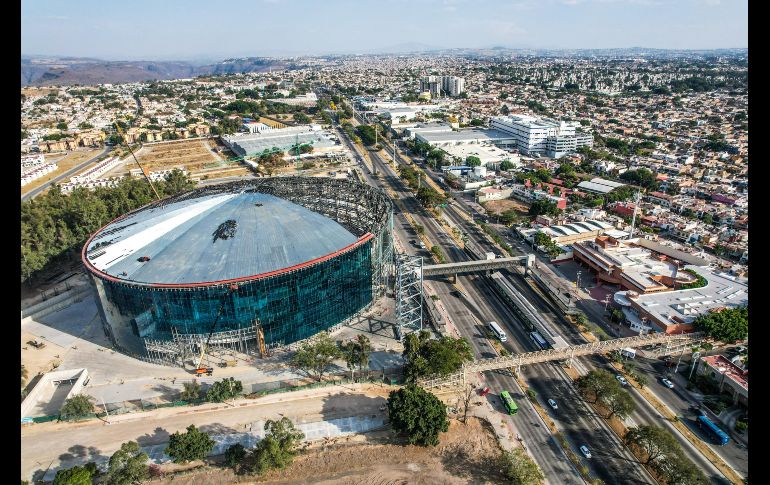 Actualmente, la construcción de la Arena Guadalajara se encuentra en un 85% de avance. EL INFORMADOR / A. Navarro