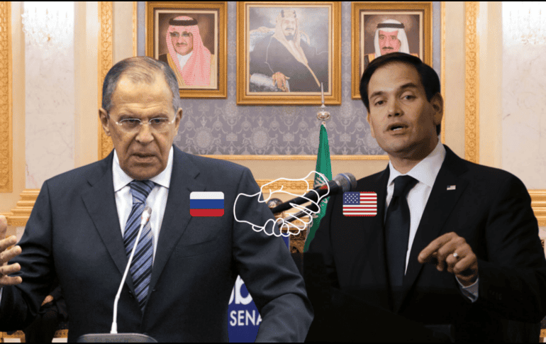 Estados Unidos y Rusia dan pasos para poner fin a sus tensiones y a la guerra en Ucrania. AP Photo/J. Raoux/EFE/S. Ilnitsky/CANVA.