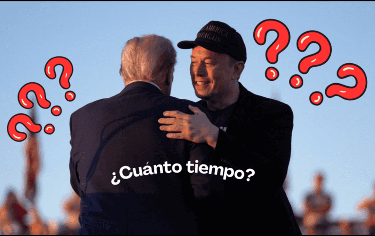 ¿Cuanto tiempo va a durar la relación entre Donald Trump y Elon Musk? ¿Verdadera amistad o alianza de circunstancias? AP/E. Vucci/CANVA.