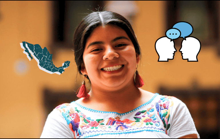 La hablante de mixteco de Oaxaca, Bernardina Ramírez, tuvo una entrevista con EFE en el edificio Arroniz en Guadalajara, Jalisco. EFE/ F. Guasco