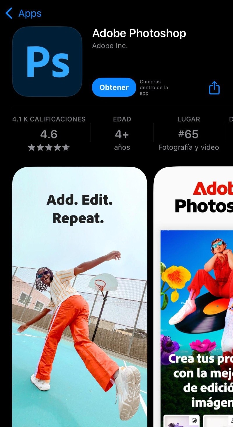 Photoshop ya se encuentra disponible en Appstore / CORTESÍA 